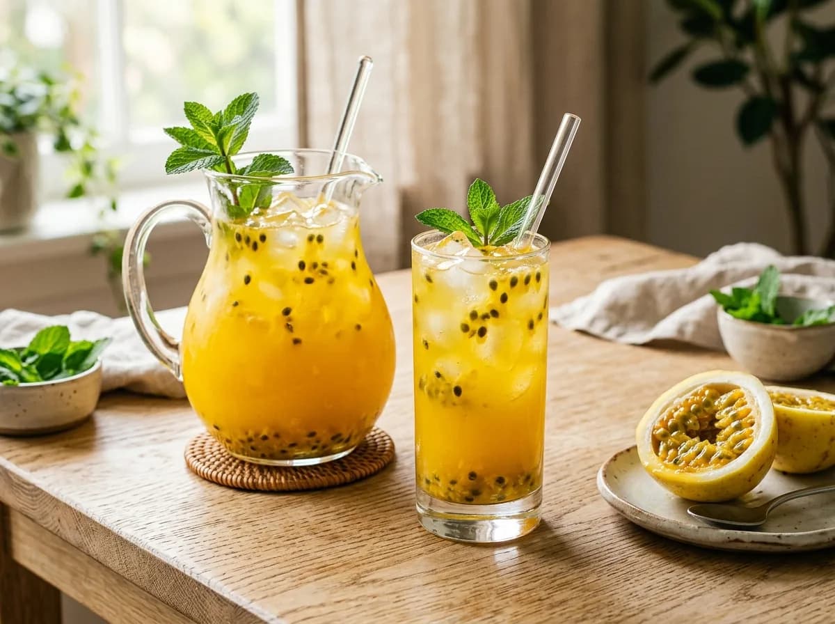Suco Natural de Maracujá Caseiro: Como Fazer sem Amargar: foto do prato pronto