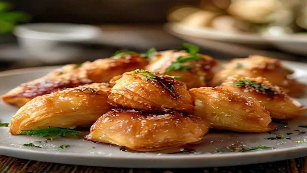 Fritura sequinha com vinagre: truque simples e infalível 9 Pastéis dourados, crocantes e sequinhos dispostos em um prato rústico, com aparência leve e apetitosa