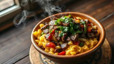 Farofa De Iscas De Carne: Receita Fácil E Suculenta Em 40 Min 67 Farofa dourada e solta com iscas de carne macias e vegetais refogados, finalizada com cheiro-verde fresco.