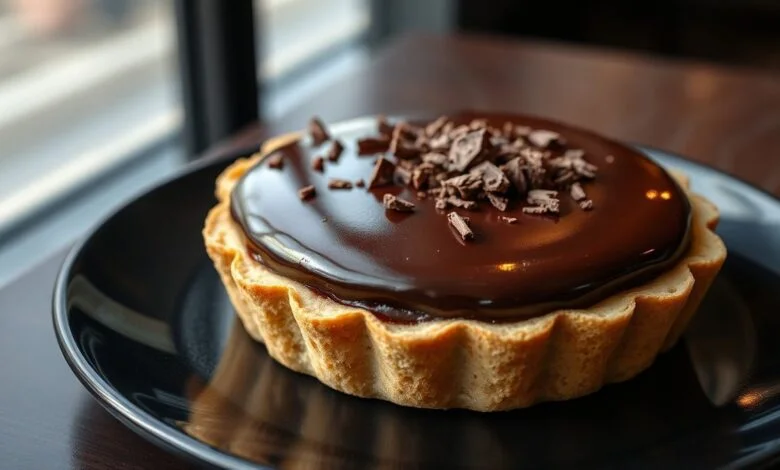 Torta De Chocolate Cremosa E Fácil Com Base Crocante 22 Torta de chocolate estruturada com cobertura de ganache brilhante e base crocante