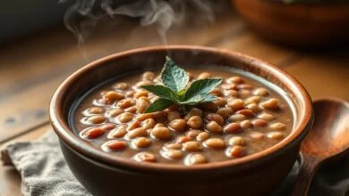 Feijão Do Dia A Dia: Receita Simples Para Um Caldo Cremoso 44 Cumbuca rústica com feijão carioca fumegante e caldo bem encorpado