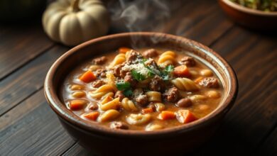 Sopa De Feijão Cremosa: Receita Completa E Nutritiva 40 Tigela generosa de sopa de feijão encorpada com legumes coloridos e queijo