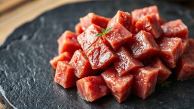 Como Dessalgar Carne-seca Rápido: Técnica Infalível De 15 Min 42 Cubos de carne-seca limpos e suculentos prontos para a receita