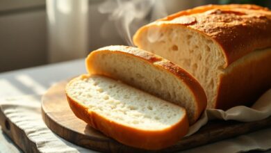 Pão Caseiro Macio: Receita Infalível Que Não Esfarela 42 Pão dourado e fofinho saindo do forno com brilho de azeite na casca
